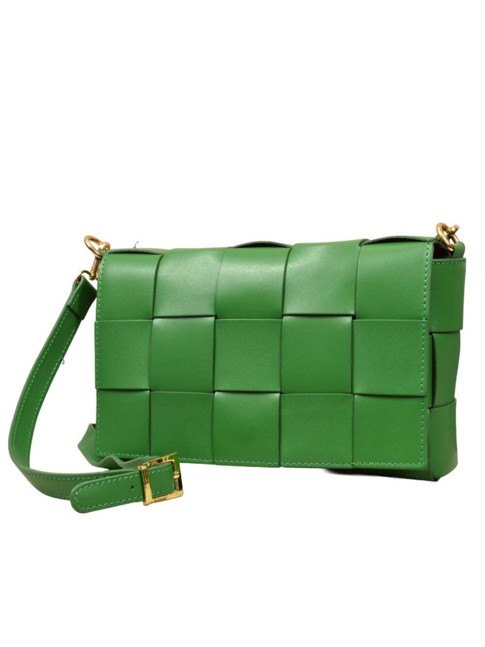 ISADORA ITALIAN WOVEN LEATHER FLAP CROSSBODY